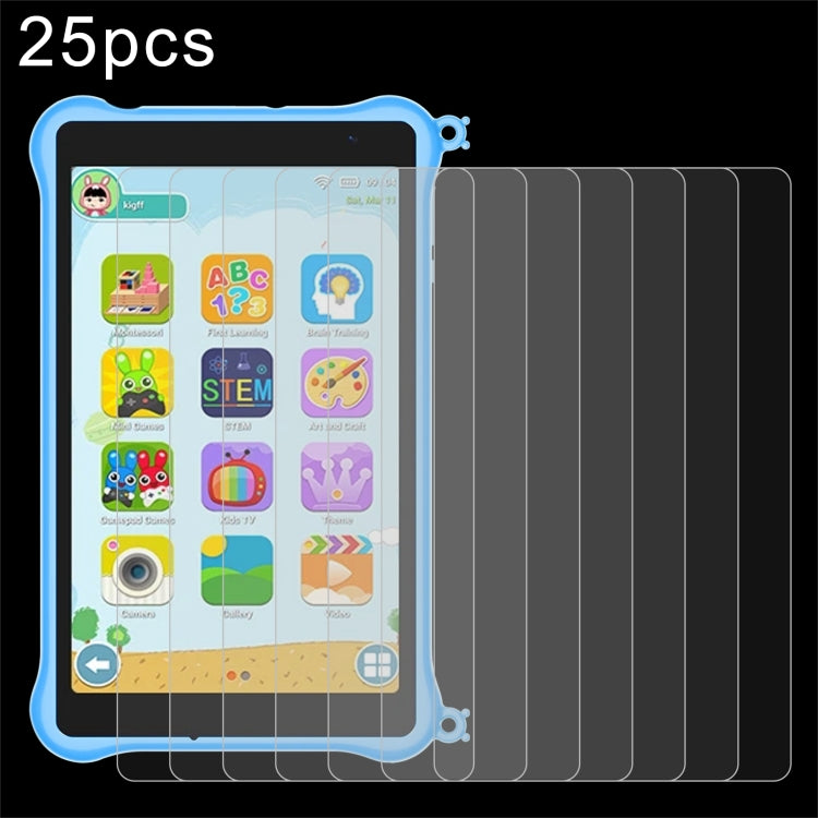 For Blackview Tab 50 kids 8.0 25pcs 9H 0.3mm Explosion-proof Tempered Glass Film