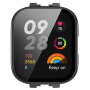 For Xiaomi Mi Watch Lite 3 PC + Tempered Film Integrated Watch Protective Case(Black)