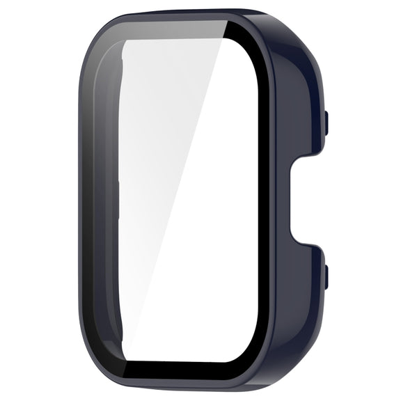 For Xiaomi Mi Watch Lite 3 PC + Tempered Film Integrated Watch Protective Case(Ink Blue)