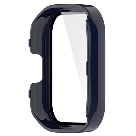 For Xiaomi Mi Watch Lite 3 PC + Tempered Film Integrated Watch Protective Case(Ink Blue)