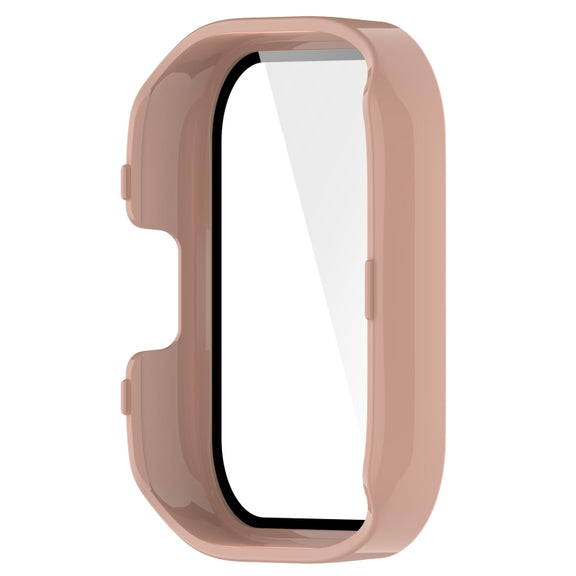 For Xiaomi Mi Watch Lite 3 PC + Tempered Film Integrated Watch Protective Case(Pink)