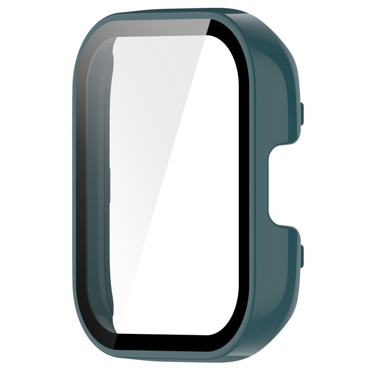 For Redmi Watch 3 Lite / Redmi Watch 3 Active PC + Tempered Film Integrated Watch Protective Case(Pine Green)
