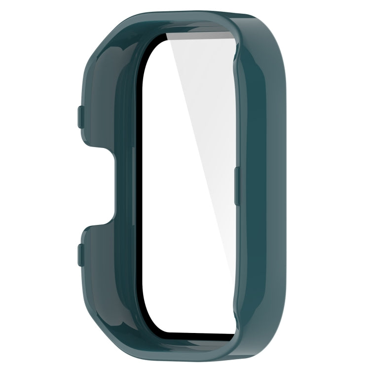 For Redmi Watch 3 Lite / Redmi Watch 3 Active PC + Tempered Film Integrated Watch Protective Case(Pine Green)