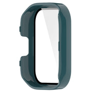 For Redmi Watch 3 Lite / Redmi Watch 3 Active PC + Tempered Film Integrated Watch Protective Case(Pine Green)