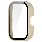 For Redmi Watch 3 Lite / Redmi Watch 3 Active PC + Tempered Film Integrated Watch Protective Case(Ivory White)