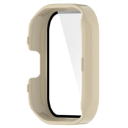 For Redmi Watch 3 Lite / Redmi Watch 3 Active PC + Tempered Film Integrated Watch Protective Case(Ivory White)