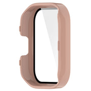 For Redmi Watch 3 Lite / Redmi Watch 3 Active PC + Tempered Film Integrated Watch Protective Case(Pink)