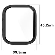 For Xiaomi Mi Watch Lite 3 PC + Tempered Film Integrated Watch Protective Case(Black)