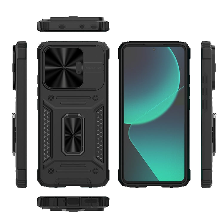 For Xiaomi Redmi K60 Ultra Camshield Robot TPU Hybrid PC Phone Case(Green)