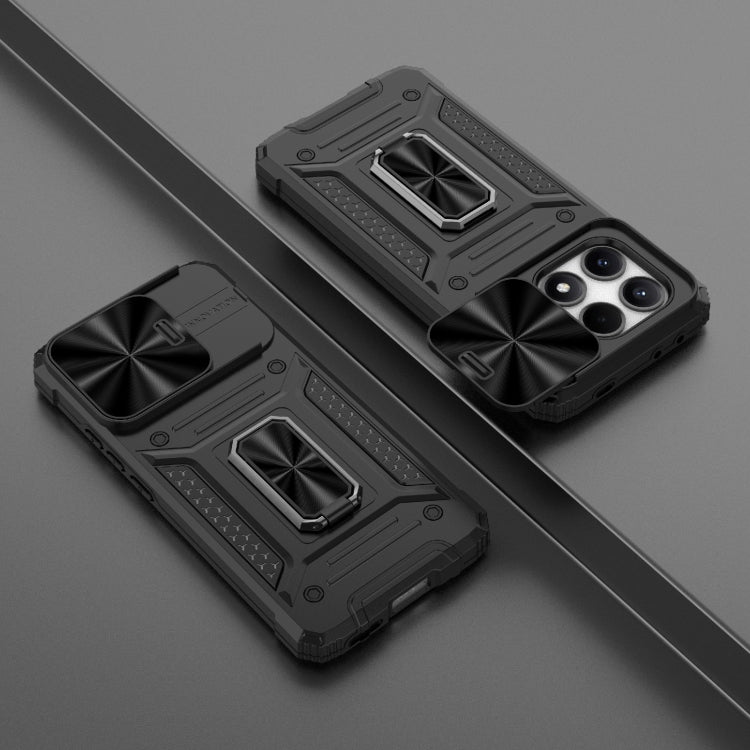 For Xiaomi Redmi K70E 5G Camshield Robot TPU Hybrid PC Phone Case(Black)