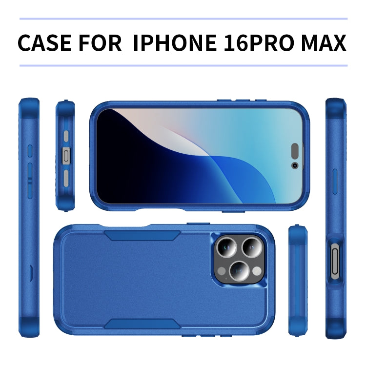For iPhone 16 Pro Max Commuter Shockproof TPU + PC Phone Case(Royal Blue)