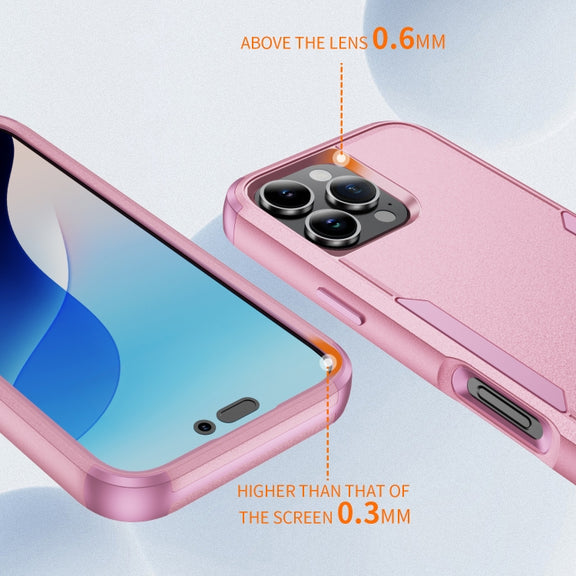 For iPhone 16 Pro Max Commuter Shockproof TPU + PC Phone Case(Pink)