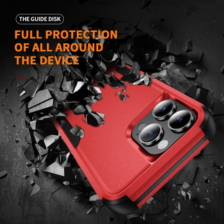 For iPhone 16 Pro Max Commuter Shockproof TPU + PC Phone Case(Red+Black)
