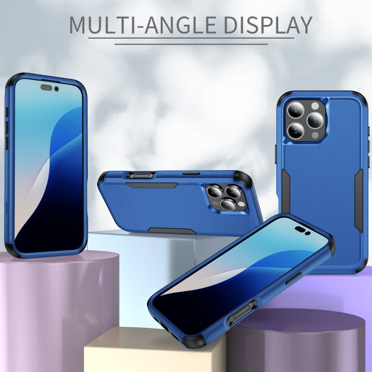 For iPhone 16 Pro Commuter Shockproof TPU + PC Phone Case(Royal Blue+Black)