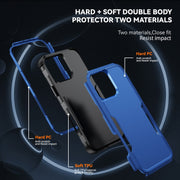 For iPhone 16 Pro Commuter Shockproof TPU + PC Phone Case(Royal Blue+Black)