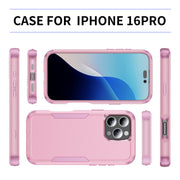 For iPhone 16 Pro Commuter Shockproof TPU + PC Phone Case(Pink)