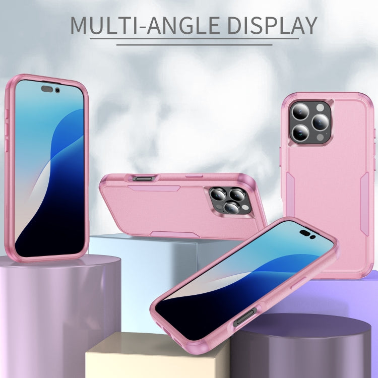 For iPhone 16 Pro Commuter Shockproof TPU + PC Phone Case(Pink)