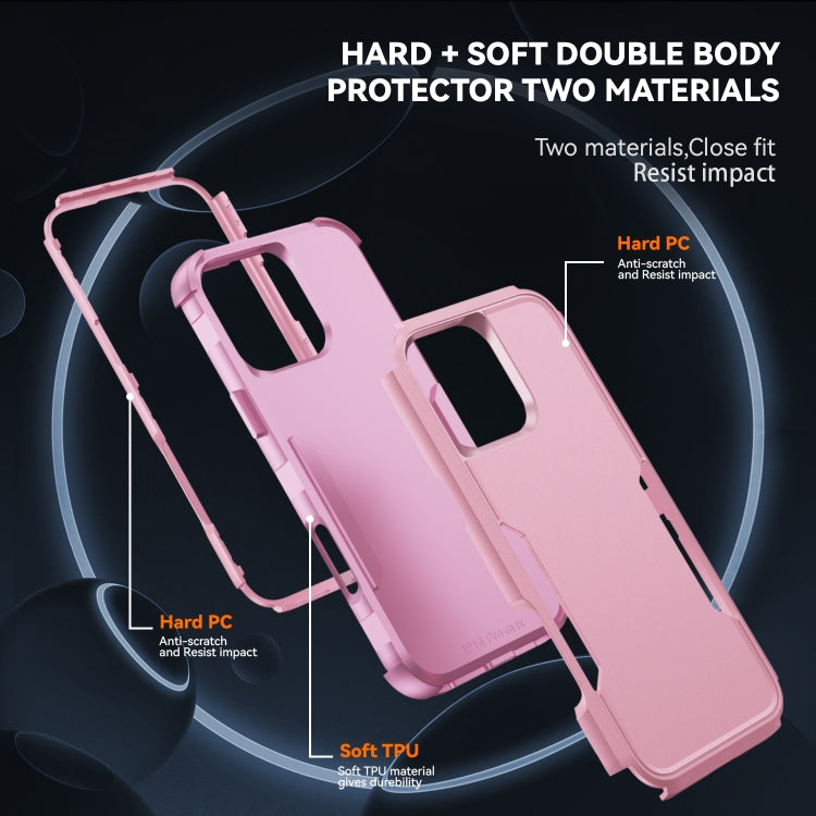 For iPhone 16 Pro Commuter Shockproof TPU + PC Phone Case(Pink)