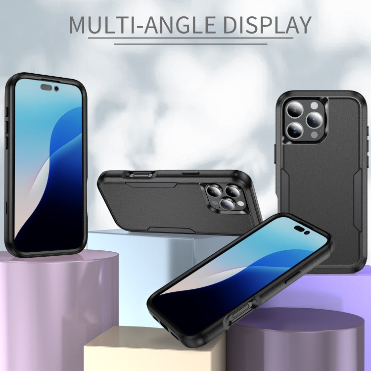 For iPhone 16 Pro Commuter Shockproof TPU + PC Phone Case(Black)