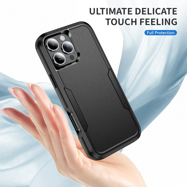 For iPhone 16 Pro Commuter Shockproof TPU + PC Phone Case(Black)