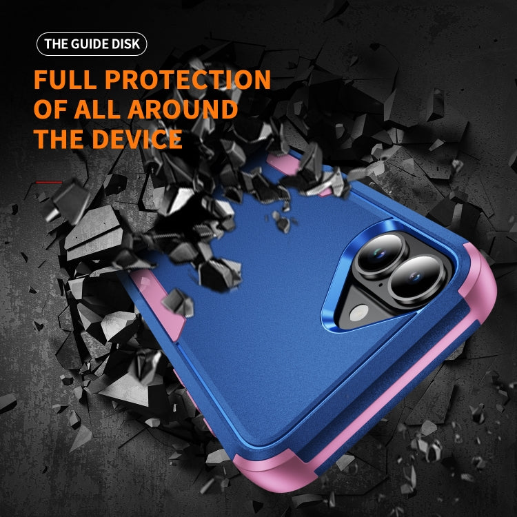 For iPhone 16 Plus Commuter Shockproof TPU + PC Phone Case(Royal Blue+Pink)