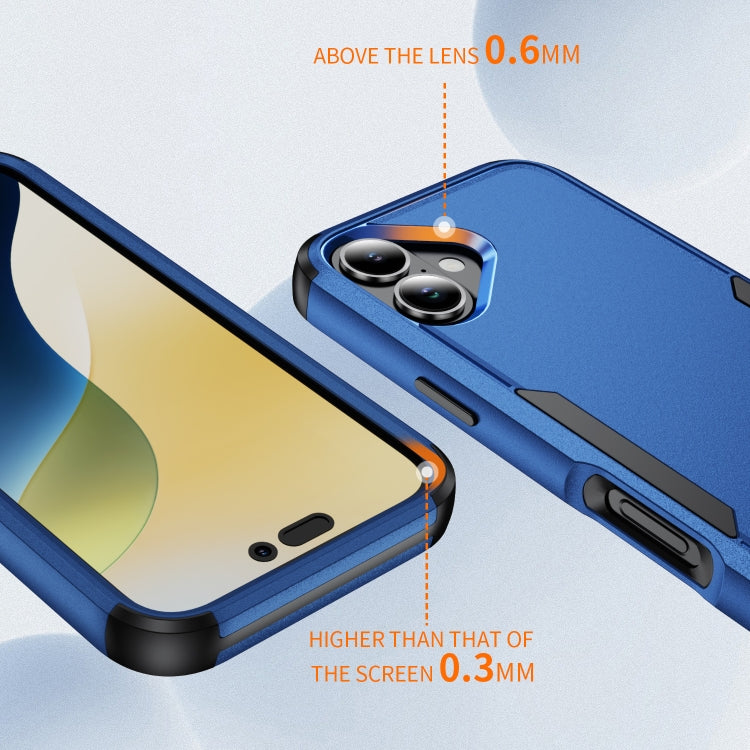 For iPhone 16 Plus Commuter Shockproof TPU + PC Phone Case(Royal Blue+Black)