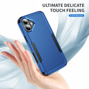 For iPhone 16 Plus Commuter Shockproof TPU + PC Phone Case(Royal Blue+Black)