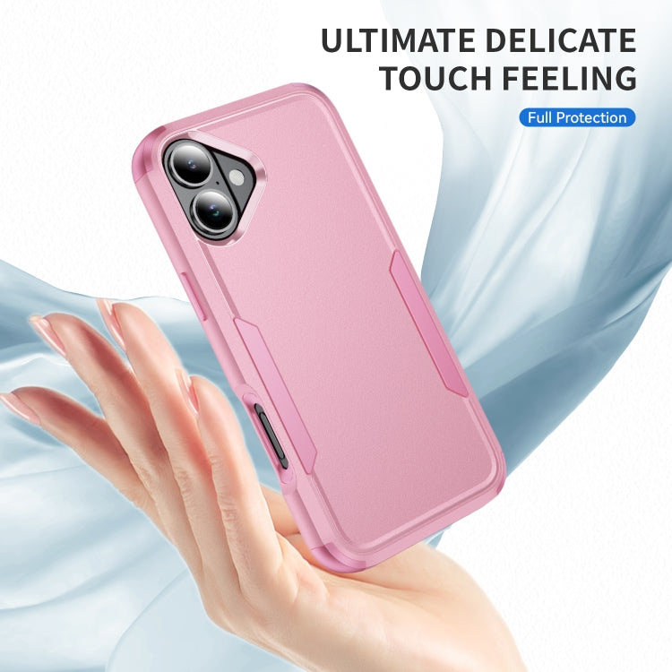 For iPhone 16 Plus Commuter Shockproof TPU + PC Phone Case(Pink)