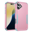 For iPhone 16 Plus Commuter Shockproof TPU + PC Phone Case(Pink+Grey Green) - iPhone 16 Plus Cases by PMC TechLife | Online Shopping South Africa | PMC TechLife | Buy Now Pay Later Mobicred