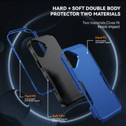 For iPhone 16 Commuter Shockproof TPU + PC Phone Case(Royal Blue+Black)