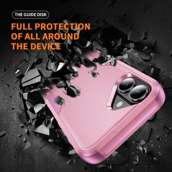 For iPhone 16 Commuter Shockproof TPU + PC Phone Case(Pink)