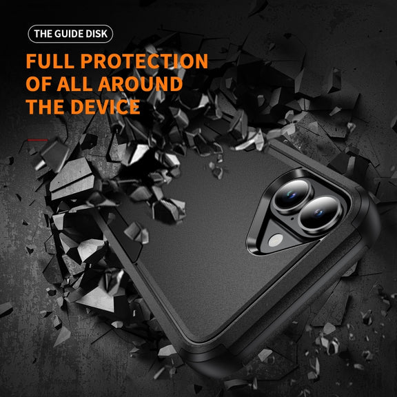 For iPhone 16 Commuter Shockproof TPU + PC Phone Case(Black)