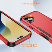 For iPhone 16 Commuter Shockproof TPU + PC Phone Case(Red+Black)