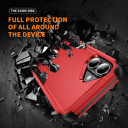 For iPhone 16 Commuter Shockproof TPU + PC Phone Case(Red+Black)