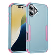 For iPhone 16 Commuter Shockproof TPU + PC Phone Case(Grey Green+Pink) - iPhone 16 Cases by PMC TechLife | Online Shopping South Africa | PMC TechLife | Buy Now Pay Later Mobicred