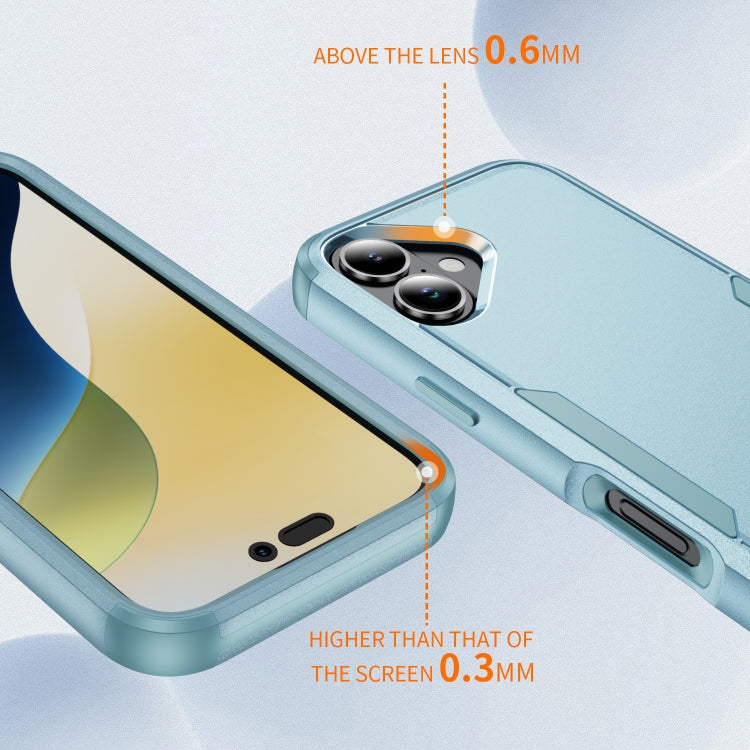 For iPhone 16 Commuter Shockproof TPU + PC Phone Case(Grey Green)