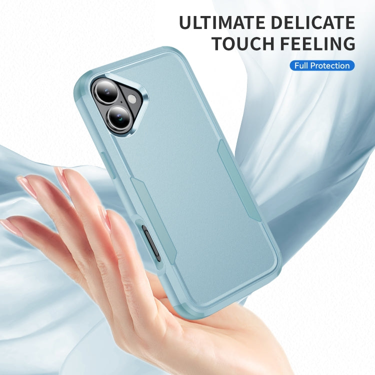 For iPhone 16 Commuter Shockproof TPU + PC Phone Case(Grey Green)