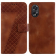 For OPPO A38 4G / A18 7-shaped Embossed Leather Phone Case(Brown) - A38 Cases by PMC TechLife | Online Shopping South Africa | PMC TechLife | Buy Now Pay Later Mobicred