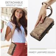 For Samsung Galaxy Z Fold5 CaseMe 008 Multifunctional Zipper Wallet Phone Leather Case(Brown)