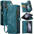 For Samsung Galaxy Z Fold5 CaseMe 008 Multifunctional Zipper Wallet Phone Leather Case(Blue) - Galaxy Z Fold5 Cases by CaseMe | Online Shopping South Africa | PMC Jewellery | Buy Now Pay Later Mobicred