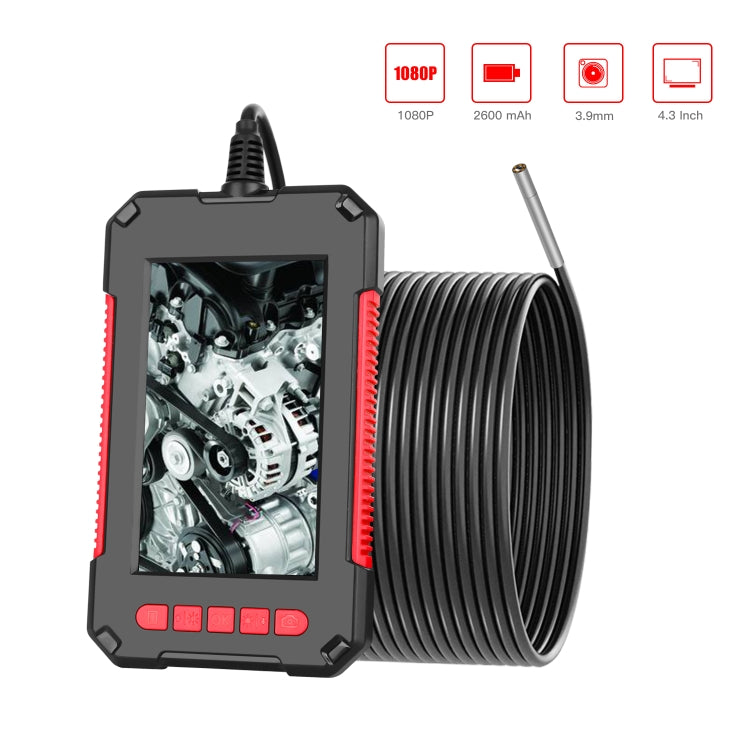 P40 3.9mm Red HD Water-resistant Portable Integrated Hand-held Vertical Screen Industry Endoscope, Length:5m(Hardwire)