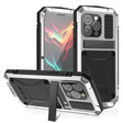 For iPhone 15 Pro Max R-JUST Shockproof Life Waterproof Dust-proof Metal + Silicone Phone Case with Holder(Silver) - iPhone 15 Pro Max Cases by R-JUST | Online Shopping South Africa | PMC TechLife