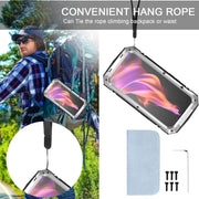 For iPhone 15 R-JUST Shockproof Life Water-resistant Dust-proof Metal + Silicone Phone Case with Holder(Silver)