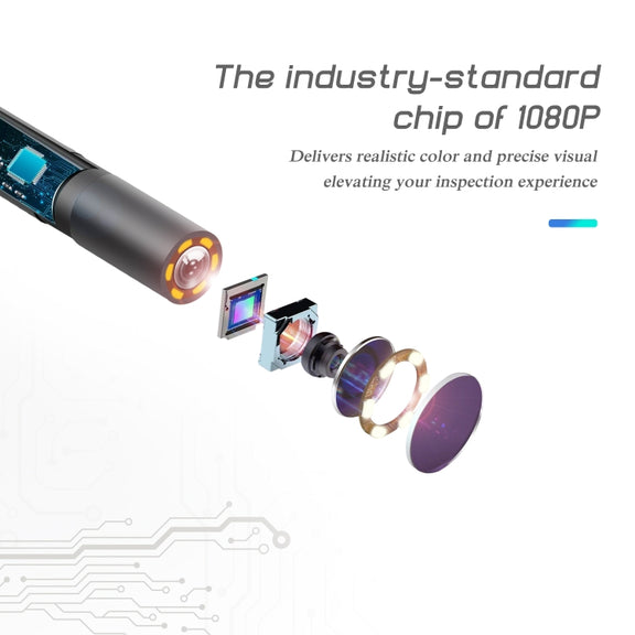 P40 5.5mm HD Blue Water-resistant Portable Integrated Hand-held Vertical Screen Industry Endoscope, Length:2m(Hardwire)