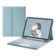 For Samsung Galaxy Tab S8+ / S7 FE / S7+ Round Cap Bluetooth Keyboard Leather Case with Pen Slot & Touchpad(Blue) - free shipping - PMC TechLife - Order now!