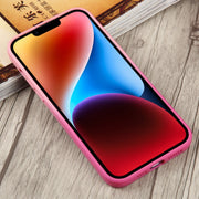 For iPhone 15 Liquid TPU Silicone Gradient MagSafe Phone Case(Pink Red)