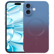 For iPhone 16 Plus Liquid TPU Silicone Gradient MagSafe Phone Case(Blue Purple)