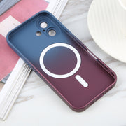 For iPhone 16 Plus Liquid TPU Silicone Gradient MagSafe Phone Case(Blue Purple)