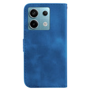 For Xiaomi Redmi Note 13 Pro 5G 7-shaped Embossed Leather Phone Case(Blue)
