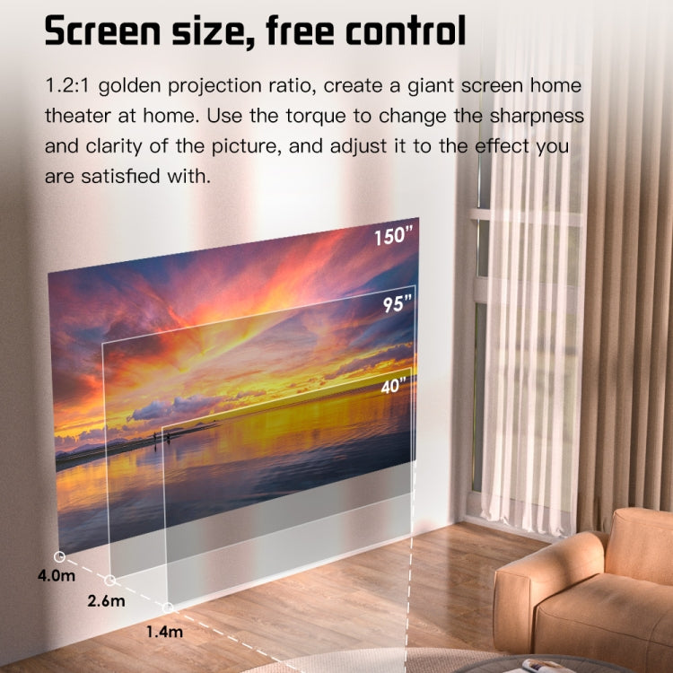 S30 Max Android 10 OS HD Portable WiFi Mobile Projector, Plug Type:UK Plug(White)